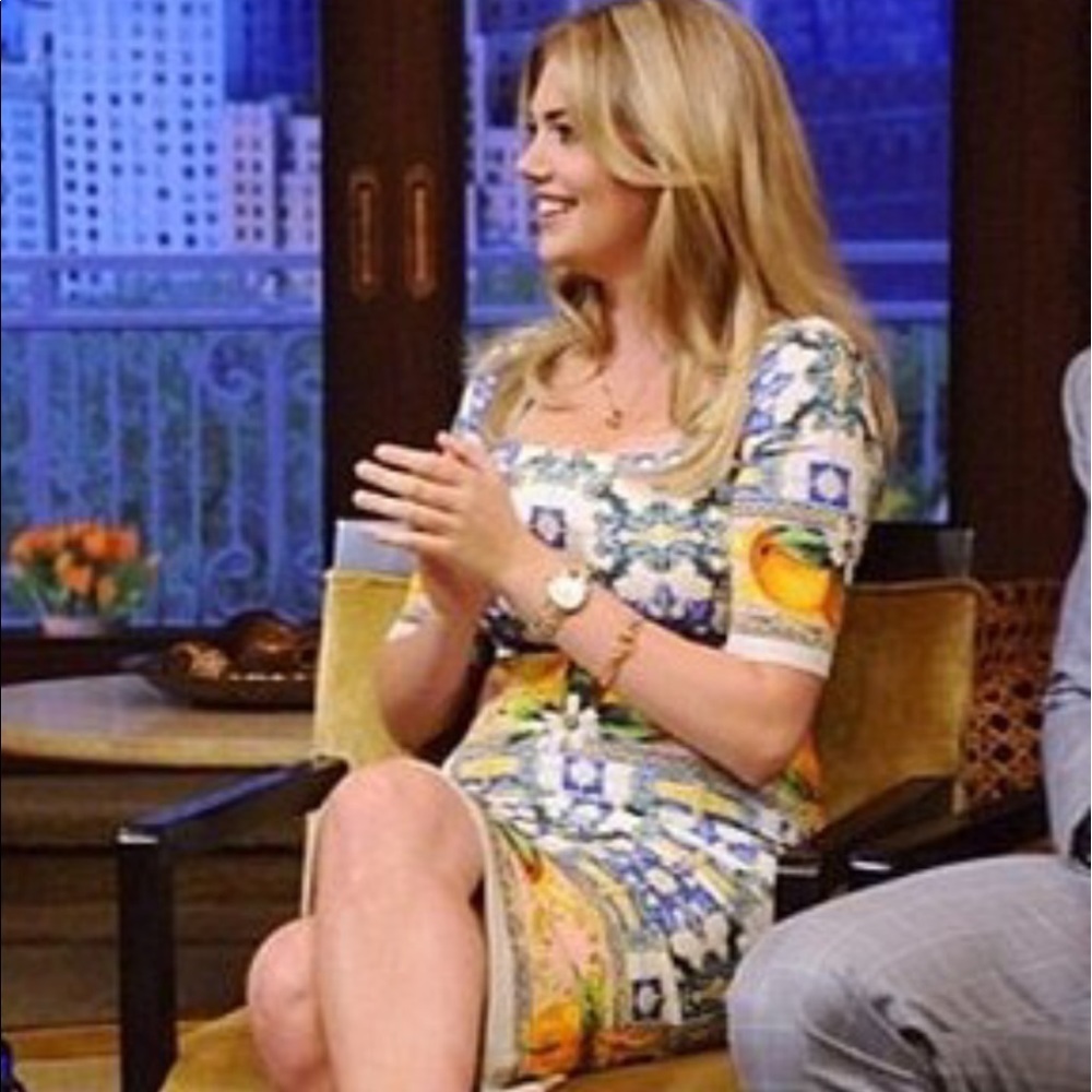 Dolce & Gabbana multi color dress zipper back.